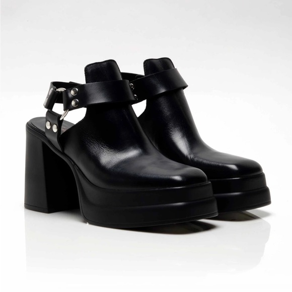 🌟FREE PEOPLE Hybrid Harness Boots Black Leather-Size 9 - Picture 6 of 17